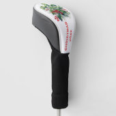 Christmas Holly Golf Head Hoesje Golfheadcover (Schuin)