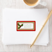 Christmas Holly Holiday Gift Label (Insitu)