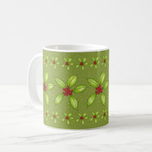 Christmas Holly Mug (Devant gauche)