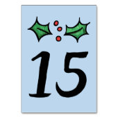 Christmas Holly Numéro de table du Mariage (Par défaut)