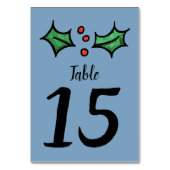 Christmas Holly Numéro de table du Mariage (Par défaut)