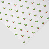 Christmas Holly Pattern Holiday Gift Wrap Feesteli Tissuepapier (Detail)