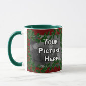 Christmas Holly Photo Mug (Gauche)
