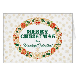 Christmas Holly Wreath, pour Godmère Snowflakes