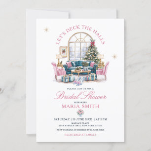 Christmas Home Let's Deck the Halls Vrijgezellenfe Kaart