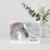 Christmas Horse Seasons Groeten Feestdagenkaart (Staand voorkant)