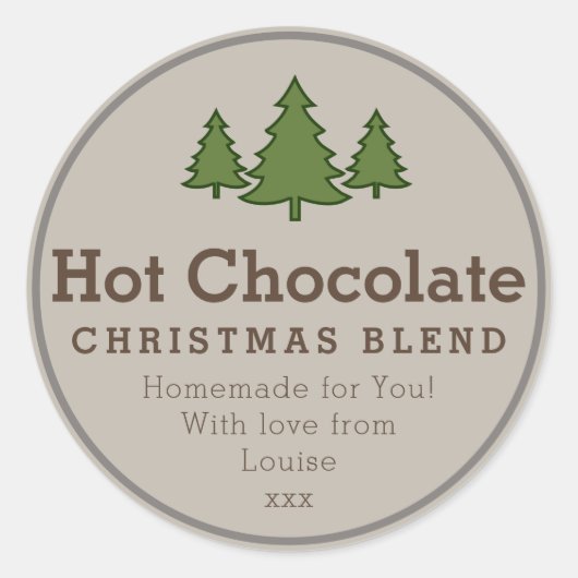Christmas Hot Chocolate diy cadeau sticker (Voorkant)