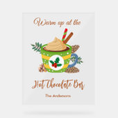 Christmas Hot Cocoa Chocolate Bar Acryl Bord (Voorkant)