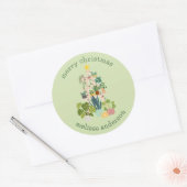 Christmas House Plant Ronde Sticker (Envelop)