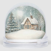 Christmas House Winterscape Snow Trees (Arrière)