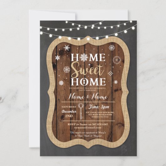 Christmas Housewarming Nieuw Huis Feestelijke Uitn Kaart (Voorkant)