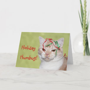 Christmas Humbug cat Feestdagen Kaart