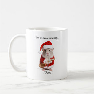 Christmas Humor Not a Creature was roeren Mouse Koffiemok