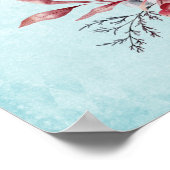 Christmas Husky Dog in a Santa Hat Poster (Hoek)