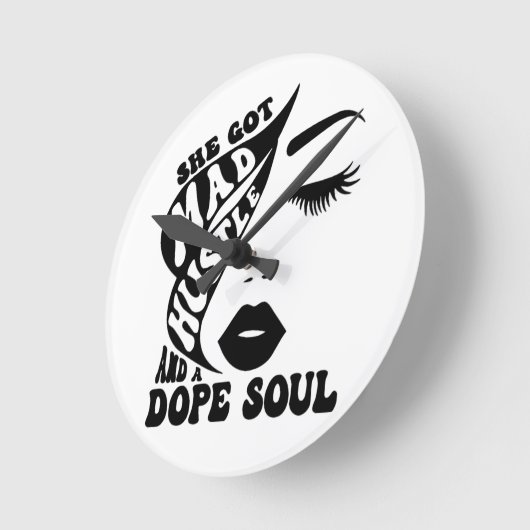 Christmas Hustle Design voor Empowering Women Gift Ronde Klok (Hoek)