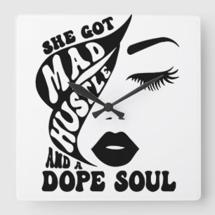 Christmas Hustle Design voor Empowering Women Gift Vierkante Klok