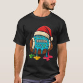 Christmas Ice Cream Drip Boys Football Player Amer T-shirt (Voorkant)