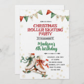 Christmas Ice Skating Party Invitation (Devant / Derrière)
