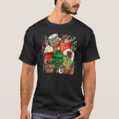 Christmas Iced Coffee Hot Cocoa Coffee  Caffeinate T-shirt (Voorkant)