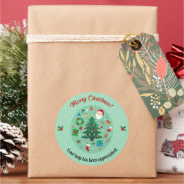 Christmas Illustrations Holiday Party Ronde Sticker