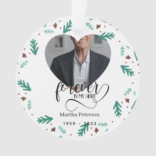 Christmas in Heaven Memorial Ornament – Personaliz (devant)