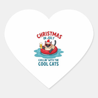 Christmas In July Daddy Mommy Chillin With The Sia Hart Sticker