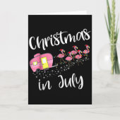 Christmas In July Flamingo Nk Kaart (Voorkant)