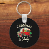 Christmas In July Hipe Rv Camng Camng Lover Sleutelhanger (Voorkant)