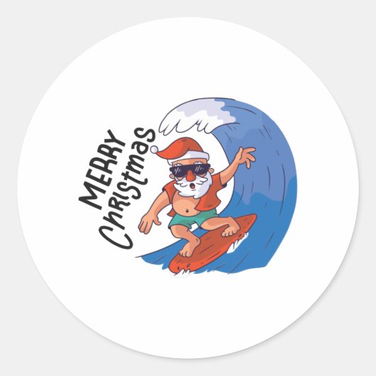 Christmas in July Ronde Sticker (Voorkant)