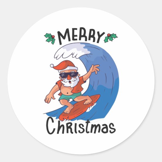 Christmas in July Ronde Sticker (Voorkant)