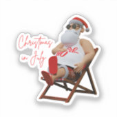 Christmas in July Santa Sticker (Voorkant)