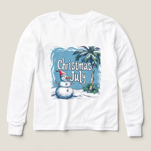 Christmas in July Snowman & Palm Tree Design (Motif recto)