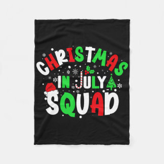 Christmas In July Squad Funny Christma Summer Men  Fleece Deken