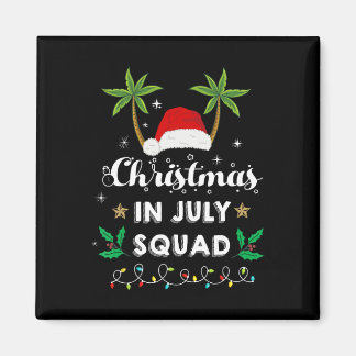Christmas In July Squad Funny Summer Xmas Santa Ha Magneet