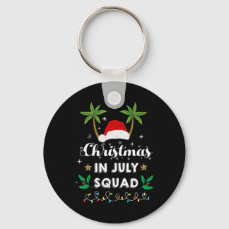 Christmas In July Squad Funny Summer Xmas Santa Ha Sleutelhanger