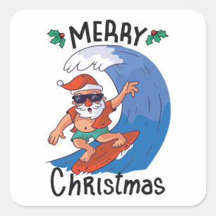 Christmas in July Vierkante Sticker