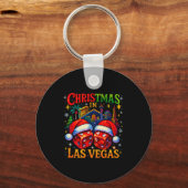 Christmas In Las Vegas Funny Holiday Design Long S Sleutelhanger (Voorkant)