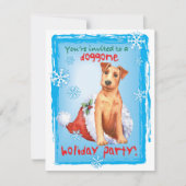 Christmas Irish Terrier Invitation (Devant)