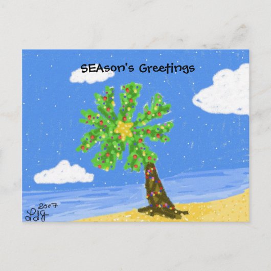 Christmas Isle SEAson's Greetings Briefkaart (Voorkant)