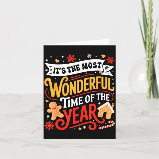 Christmas It's The Most Wonderful Time Of Year Gin Kaart (Voorkant)