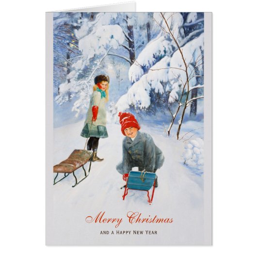 Christmas Jenny Nyström Winter play CC0392 Card (Devant)