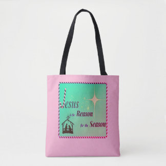 Christmas Jesus Reden voor Seizoen Canvas tas. Draagtas