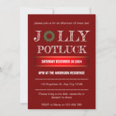 Christmas Jolly Potluck Invitation (Devant)