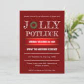 Christmas Jolly Potluck Invitation (Debout devant)
