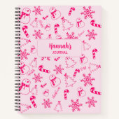 Christmas Journal – Pink Winter Holiday Notebook (Devant)