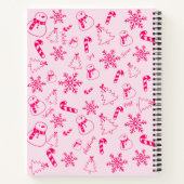 Christmas Journal – Pink Winter Holiday Notebook Notitieboek (Achterkant)