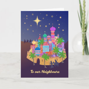 Christmas Joy Bethlehem pour la carte des voisins