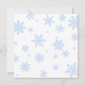 Christmas Joy Blue Snowflakes Festive Carte de vac (Dos)