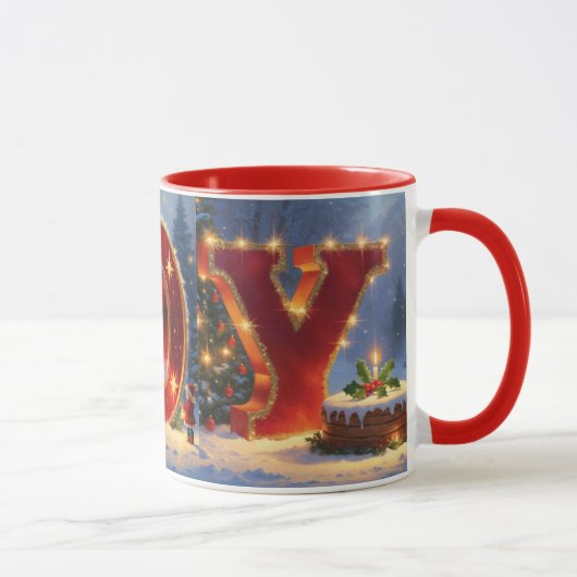 Christmas JOY Festive Holiday Coffee Mug (Droite)