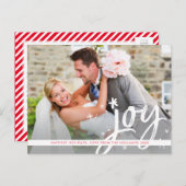 CHRISTMAS JOY moderne overlay fotoscript schrijven Feestdagenkaart (Voorkant / Achterkant)